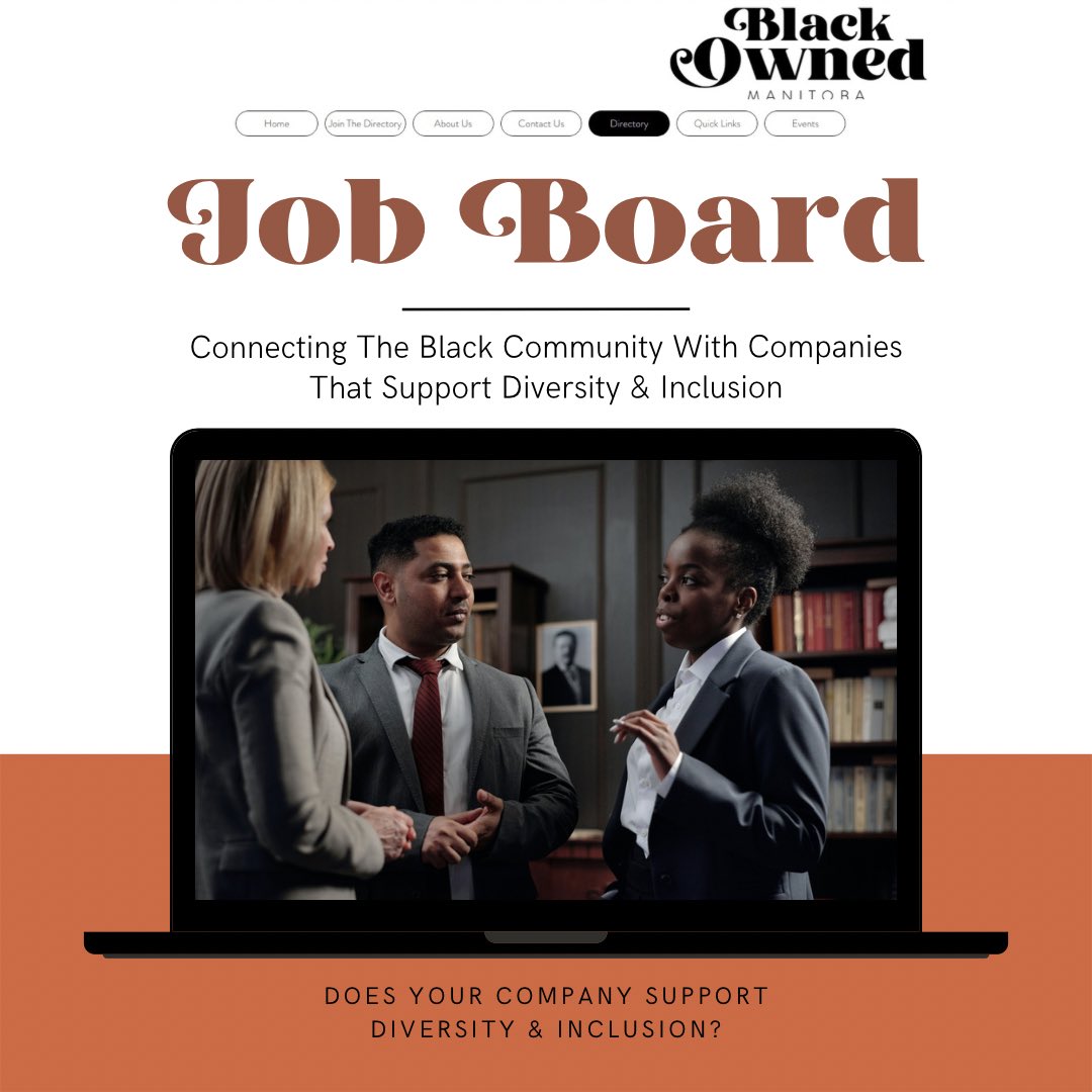 blackownedMB's tweet photo. Does your company support diversity &amp; Inclusion? 

Introducing Black Owned MB - JOB BOARD.

This was requested multiple times by different organizations &amp; companies, &amp; soon, it will be here.

See how to get your Job listed. https://t.co/UIm83TUgpw