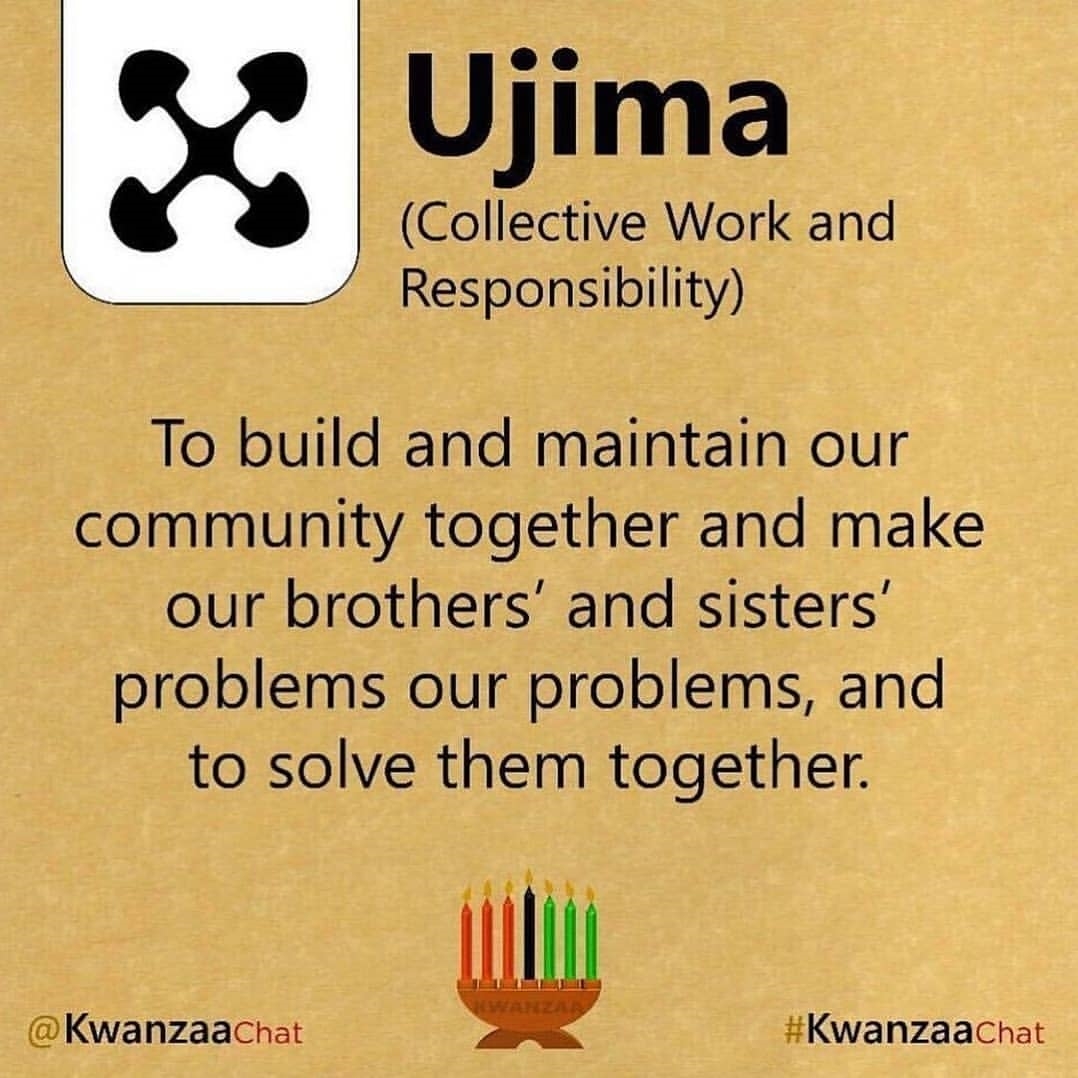 UnitedBlackOrg's tweet photo. #rp @unitedblacklibrary #Ujima To build and maintain our community together and make our brother’s and sister’s problems our problems, and to solve them together.
+
#kwanzaa #kwanzaa2020 #BlackArt #BlackMusic #BlackCommunity #BlackJoy #BlackPreservation #BlackUpliftment #BlackGi https://t.co/YVAtZe2Cmw