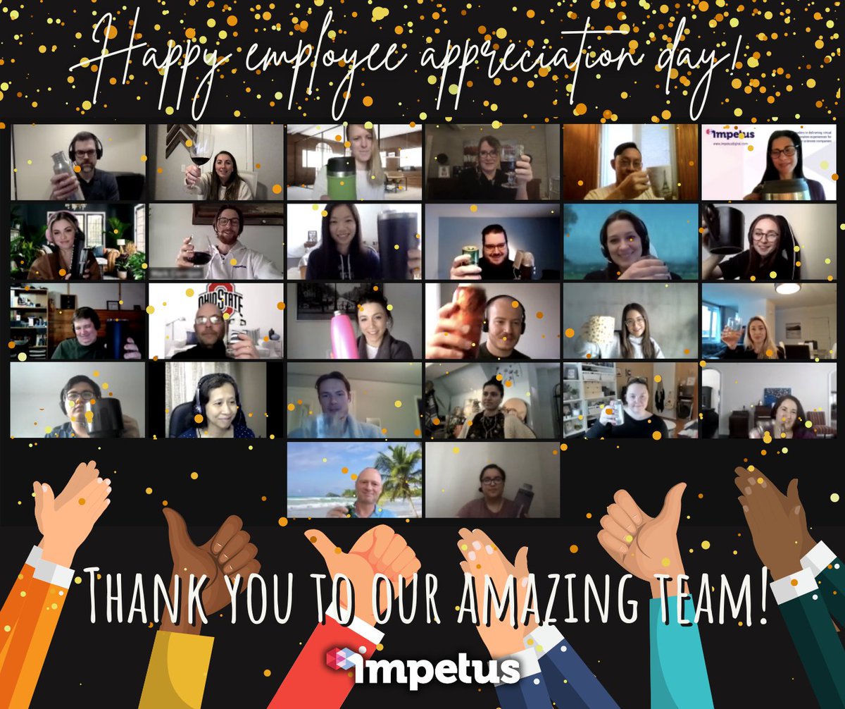 impetus_digital's tweet image. We want to give a huge shout-out to our Impetus Digital #dreamteam on this #EmployeeAppreciationDay! Each and every member of our team is a continuous source of inspiration for us. Thank you for bringing your best every single day!