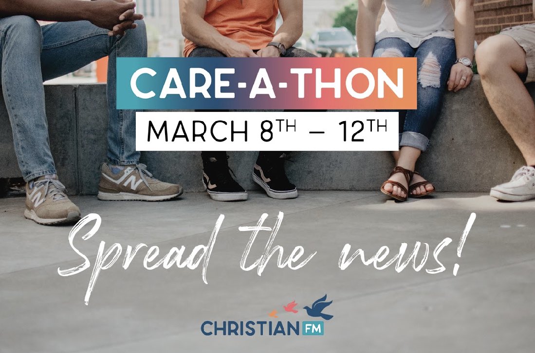 ChristianFM's tweet image. Spread the news! Care-A-Thon starts next week! christianfm.com/careathon/