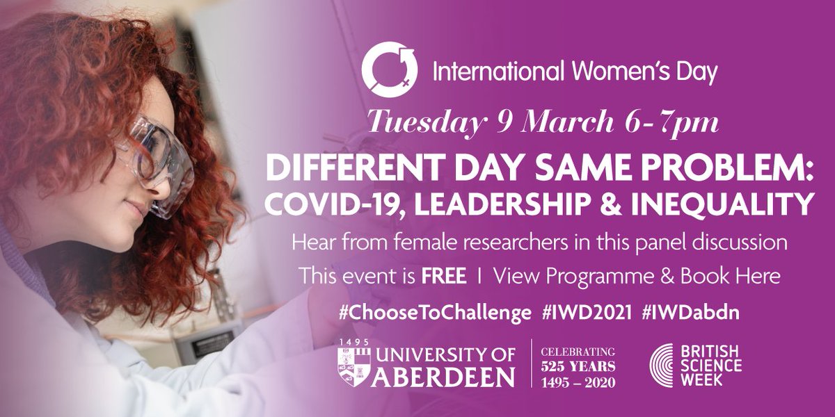 If you haven’t yet registered, please do so, we would love to hear experiences/questions on Covid-19, Leadership, and Inequality. Panel discussion @aberdeenuni chaired by @mdelibeg panellists Dr Lesley Anderson Dr Jillian Evans Dr Kathryn Martin & me #ChoosetoChallenge #IWDabdn