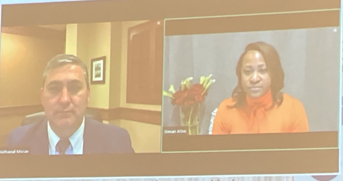 texascuc's tweet photo. Starting Day 3 with @SmithCountyNews Judge Nathaniel Moran and Tarrant County Commissioner @CommDevanAllen.  Sharing county responses to COVID-19. https://t.co/P7h53pOohi