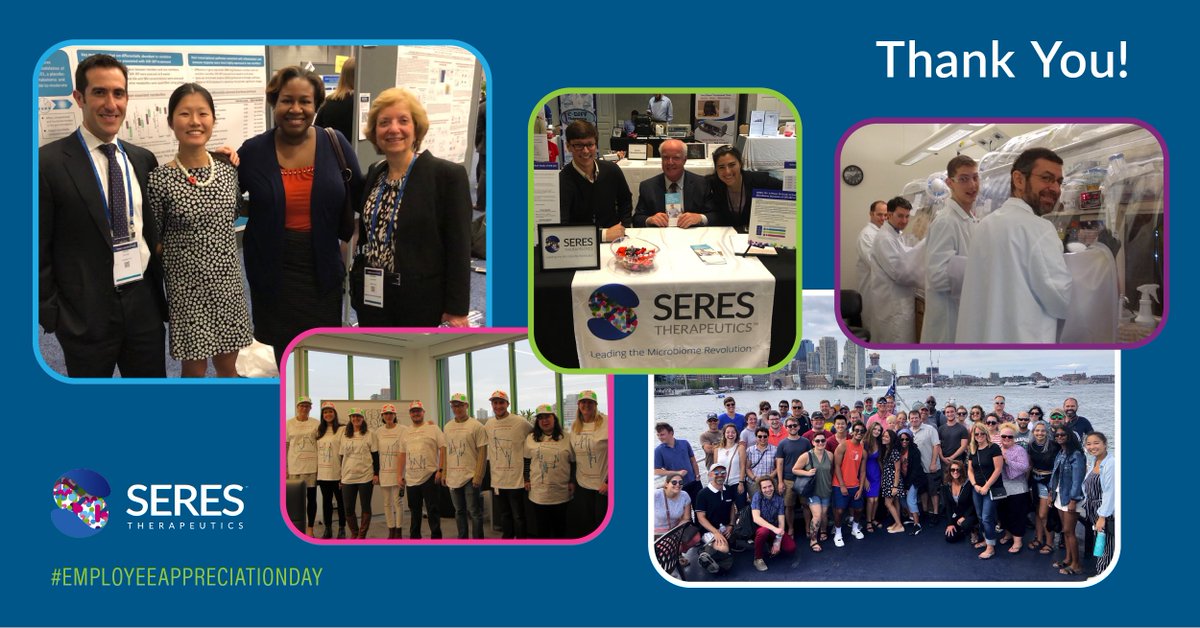 SeresTX's tweet photo. At Seres, we’re leading the #microbiome revolution – and our most revolutionary asset is our team. Today, on #EmployeeAppreciationDay, we recognize the incredible work of  teams across the company that are bringing novel therapeutics to the clinic for patients. https://t.co/qUhbjIQrlS
