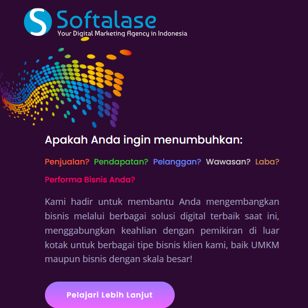 softalase's tweet photo. Softalase, full-service digital marketing agency, based in Indonesia. We serve all business scales! Selengkapnya di https://t.co/5Uu8BXXCde #softalase #fullservicedigitalmarketingagency #digitalmarketingagency #indonesiandigitalmarketingagency https://t.co/TAJimBEdVK