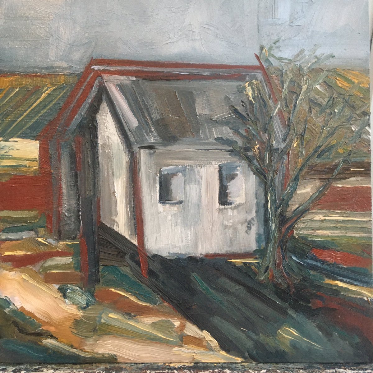 WIP, oil on wood board #jenehindskellyart #contemporaryart #wip
