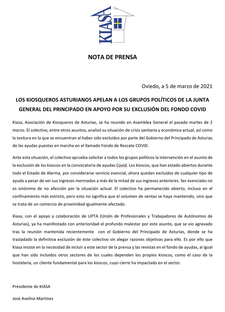 Kiasa Kiosqueros Asturianos (@kiasakiosqueros) on Twitter photo 