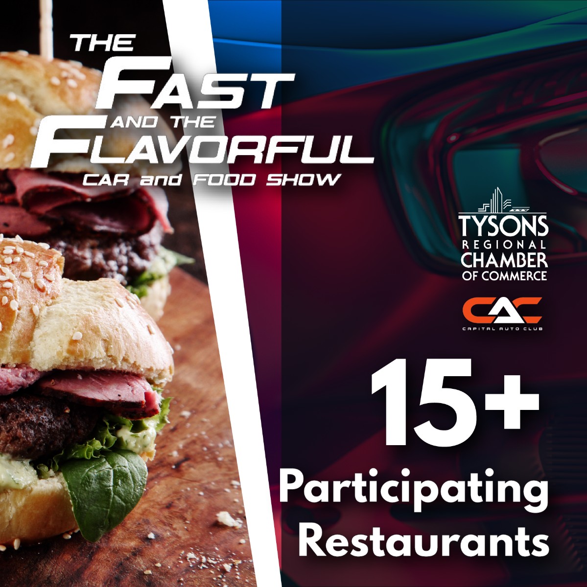 TysonsChamber's tweet photo. We’re excited to feature food options from 15+ participating local restaurants at our Car and Food Show on Sunday! 

We love great food and we love supporting our community even more! #FastandFlavorful2021 @VisitFairfax 

>> https://t.co/W5WFJcTMRt https://t.co/2eww36xZGT
