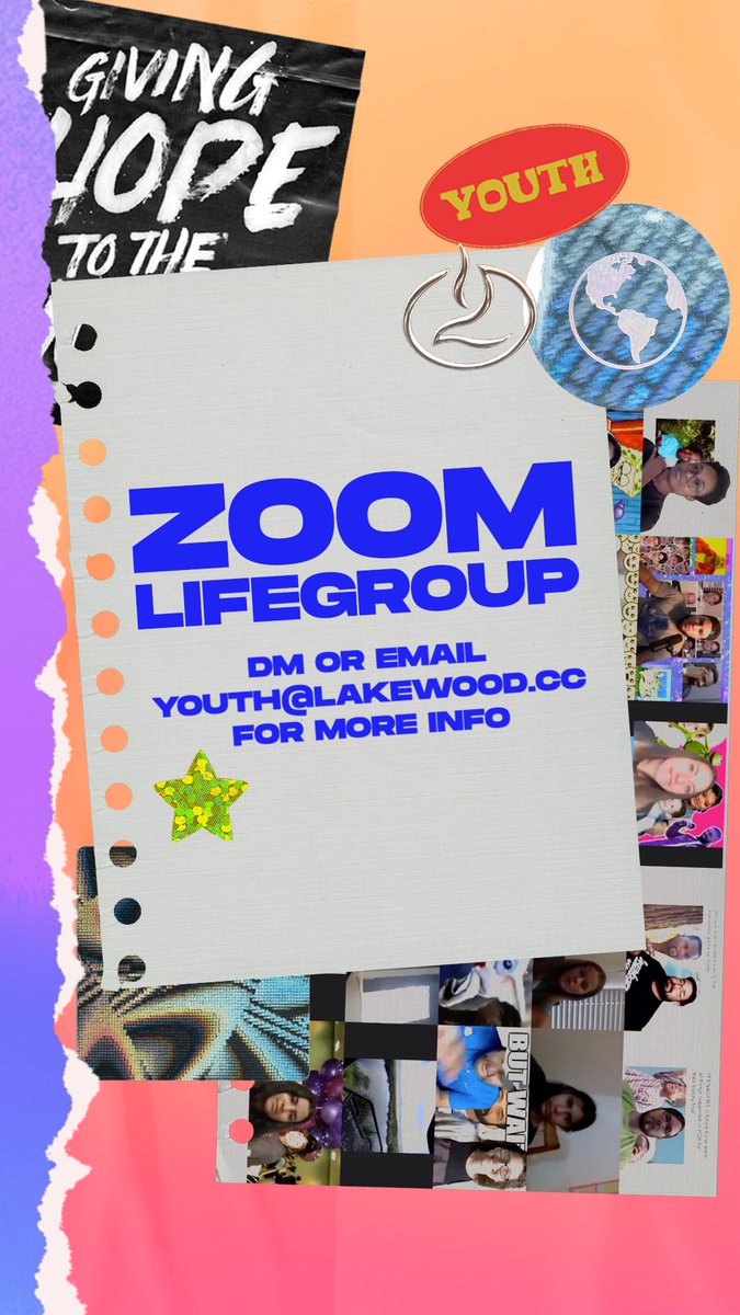 Life group is happening ALL weekend In-person AND on Zoom!! Start the new month off with community, a word &amp; great hangs! 🤙

No IG live experience tonight! 

DM or email youth@lakewood.cc for more info! 🙌