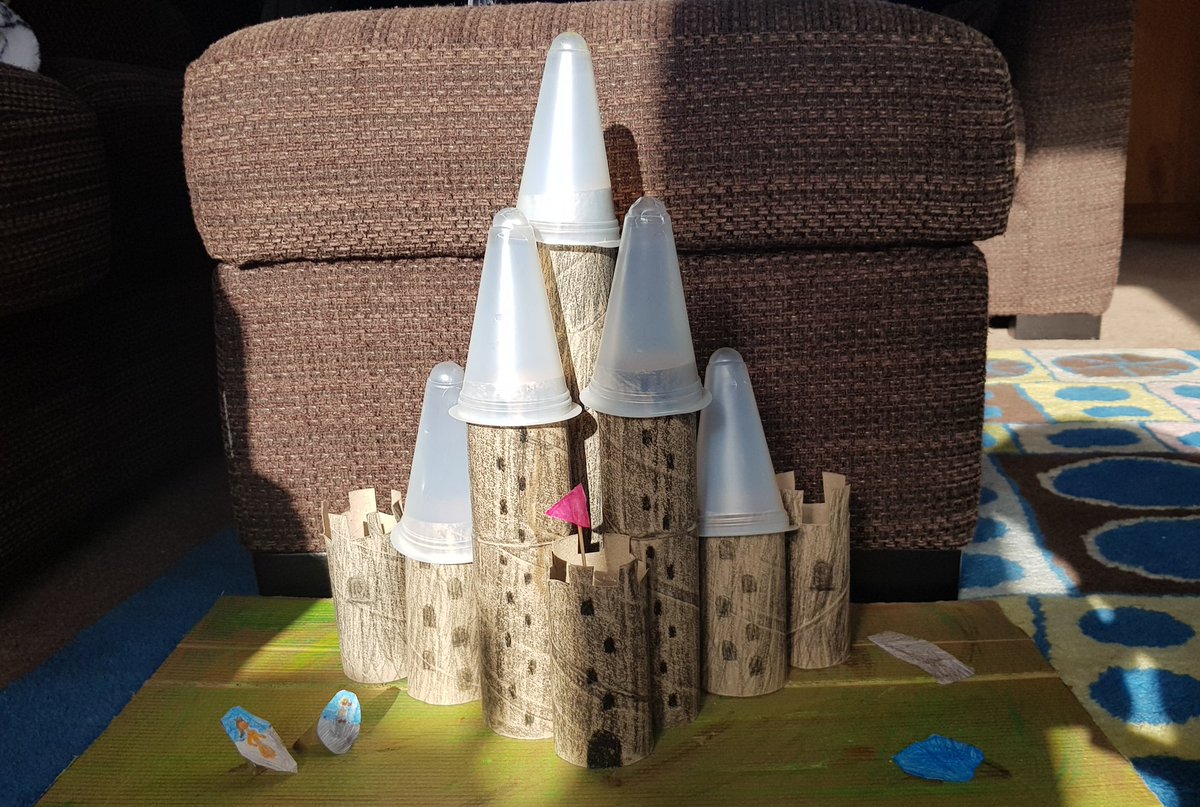 Amyjon79's tweet image. Isla's upcycled Castle @StJosephsCPS 👸