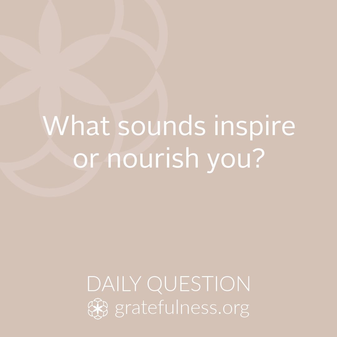 grateful_org's tweet photo. What sounds inspire or nourish you?
https://t.co/tMhYLNT2WA #DailyQuestion #GratefulLiving #Gratefulness #Grattidue https://t.co/Y6W2Nk907d