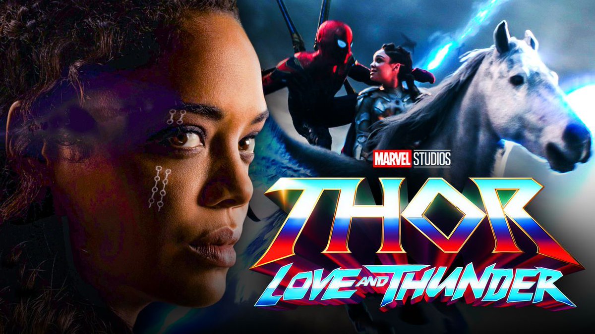 #TessaThompson's #Valkyrie has been spotted on the set of #ThorLoveAndThunder wearing a stylish suit and riding her winged-horse! Photos: https://t.co/DWsFz6N3SK https://t.co/SU18wKuZgo