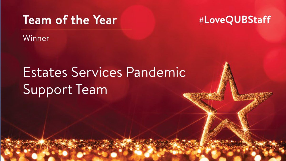 QUBstaff's tweet image. Congratulations to our Staff Excellence Awards ‘Team of the Year’ category winning teams: 

- Estates Services Pandemic Support Team
- Queen’s COVID-19 Virology Team
- Queen’s Accommodation

🏆✨ #LoveQUBstaff