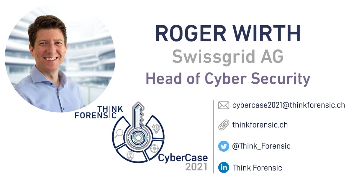 Think_Forensic's tweet image. The countdown continues : -7 days to our #CyberCase2021 event! 💥

Today we’re happy to announce Roger Wirth as one of our speakers!

💡 Don’t miss #CyberCase2021! Registrations close March 10th, register now !  
👉🏻 thinkforensic.ch/?page_id=4210 !