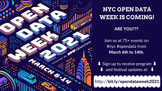 STOPSpyingNY's tweet photo. #Opendataweek – a week of tech, design, &amp; #opendata – kicks off tomorrow, with our very own @FoxCahn &amp; @MEleniManis leading an interactive session on Sun @ 2PM on the power &amp; peril of geolocation data alongside @AMDanQuart &amp; @swodinsky.
.
Register here: https://t.co/knU5CKuB1t https://t.co/daxB7AzLvs