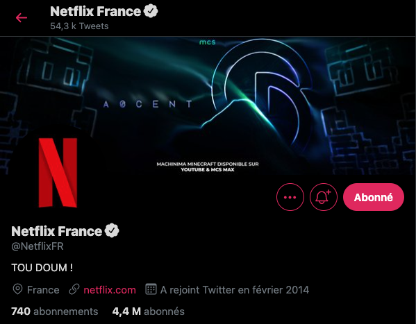 MCStwt's tweet photo. Merci @NetflixFR 🥲 https://t.co/FyMG1CrBBM