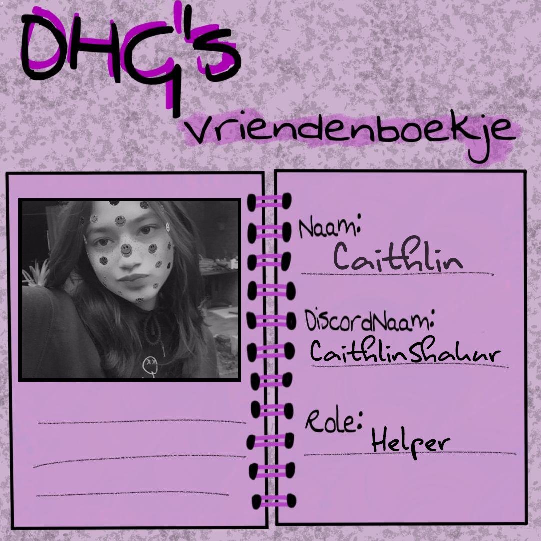 HaegensDiscord's tweet photo. DHG's Vriendenboekje #25

Naam: Caithlin
Discordnaam: CaithlinShakur
Leeftijd: 16
Hobby's: Voetbal
Role binnen de server: Helper
Sinds wanneer in de server: 31 oktober 2020
Leukste moment in de server: Among us met allerlei verschillende mensen https://t.co/IjGNhC7XpL
