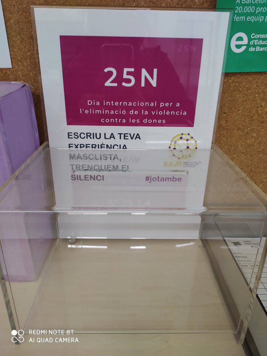 mcano226's tweet photo. La Comissió #XAJI de l'@IMariaEspinalt preparem un mural pel #8M2021 amb les experiències masclistes que alumnat i professorat vam escriure a la bústia del #25N. Penja a través del forat de l'escala. Mostra que encara ens queda camí per fer. Gràcies a totxs per la implicació!!! https://t.co/MYn7byKt4w