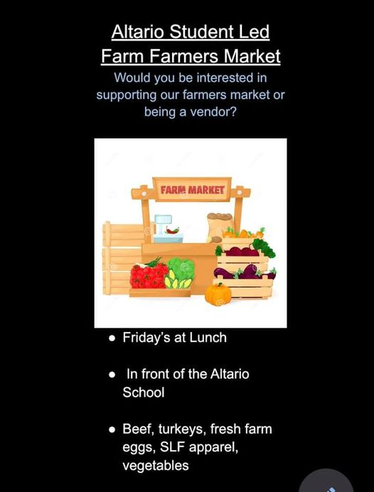Any interests in our student led farmers market?