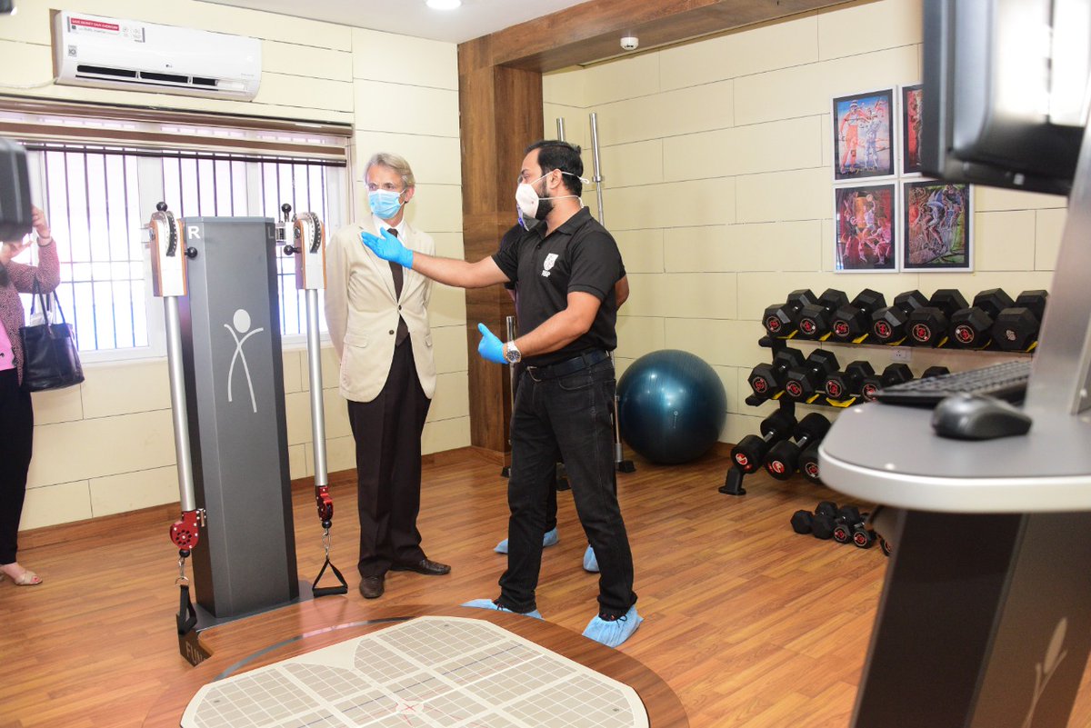 It was indeed a pleasure to host the Amb. of <a href="/FranceinIndia/">French Embassy in India 🇫🇷🇪🇺</a>, H.E. Mr. Emmanuel Lenain at our Facility. As a part of his initiative to build sporting ties b/w India &amp; France, he explored sports tech. incorporated at our Centre &amp; interacted with our V.P. Mr.<a href="/Abhinav_Bindra/">Abhinav A. Bindra OLY</a> via VC!