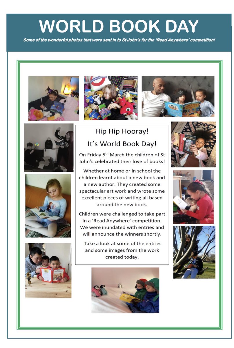 Newsletter out this week, detailing all pupils returning to school Monday and our fantastic #WorldBookDay celebrations! Follow this link to our website st-johnsealing.org.uk/docs/newslette… #BackToSchool
