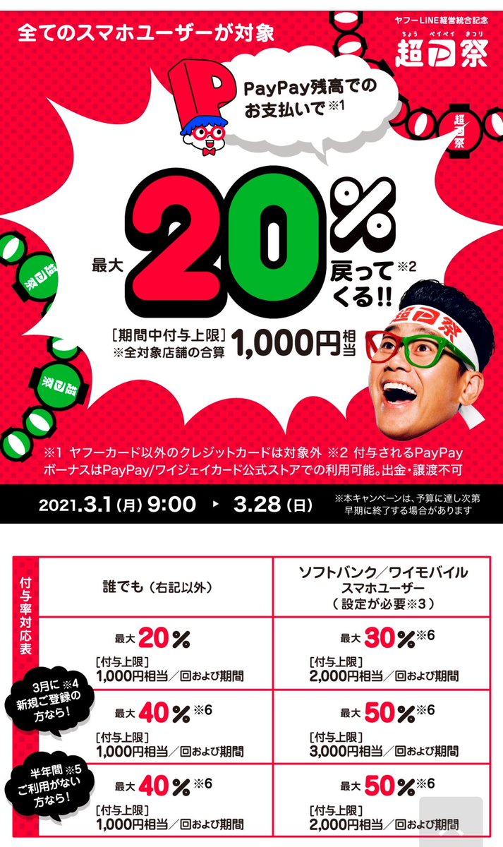 Hide1990mil's tweet photo. これだけは言わせて、3月は街の買い物も還元率20%〜50%のpaypayが最強 https://t.co/9G7XxphNRp