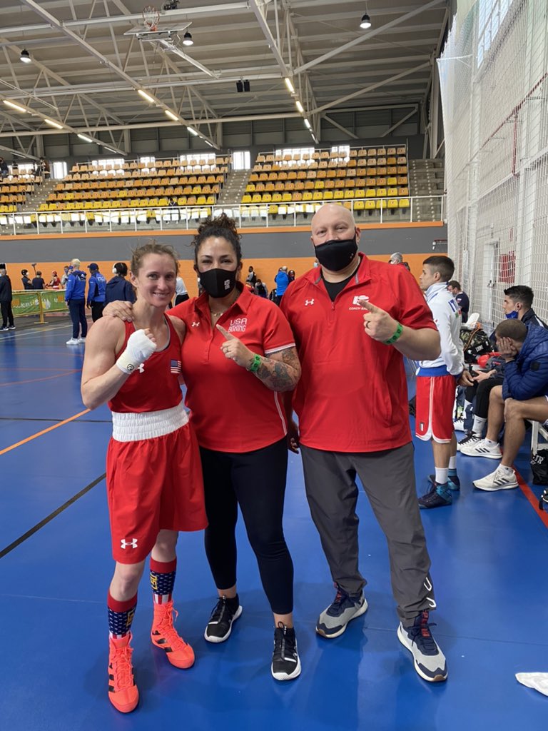 InTheRingWithC1's tweet photo. And @USABoxing @GinnyFuchsUSA beats #mcmary.kom and is moving on to finals tomorrow! #teamusa #inGodwetrust  #usa #boxam 2021 #womaninboxing https://t.co/8y6KyXzp8P