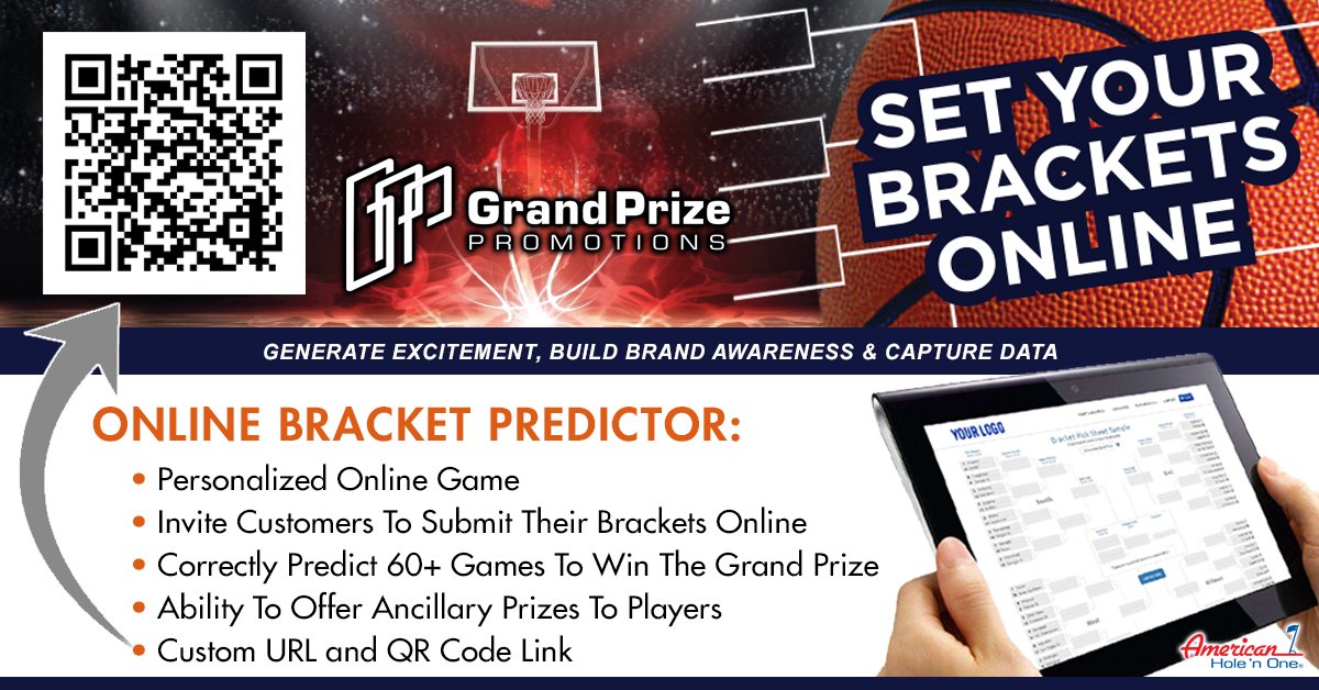 GPrize_Promos's tweet photo. Time is running out! Get your College Basketball Online Bracket up and running today! 
#OnlineBasketballBracket #BasketballBracketGame #GrandPrizePromotions
Click here for more info: https://t.co/zyBuVOPI90 https://t.co/8eUD0jwEEd
