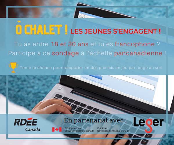 val_caron's tweet photo. Tu as entre 18 et 30 ans ?
✅Tu parles, tu vis, tu étudies, tu travailles en français ?
📈Tu veux prendre part à la relance économique ?
⏱ Fais entendre TA VOIX en vue du forum jeunesse : Ô Chalet ! Les jeunes s’engagent !
▶ https://t.co/gwDYQ1KZLx  
🏆 10 lots à gagner ! https://t.co/6dYwyzK2n0
