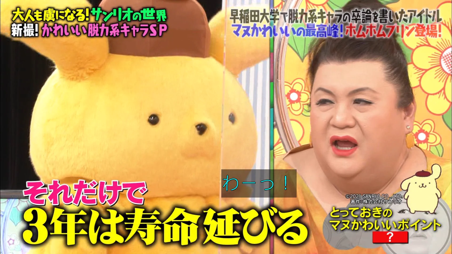 マツコの知らない世界でポムポムプリンに驚きすぎるマツコ・デラックス‼