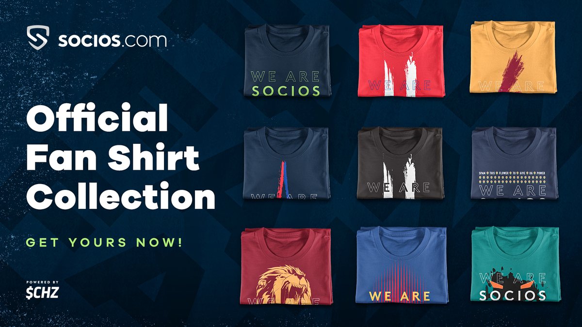 👊GIVEAWAY

To celebrate the launch of <a href="/SociosFighting/">Socios.com Fighting</a>, we're giving away 9 t-shirts from our limited-edition fan shirt collection.

To Enter:
✅Follow <a href="/SociosFighting/">Socios.com Fighting</a> 
✅Retweet

Winners announced on 08/03.