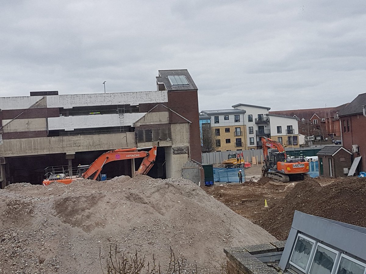 HertfordMuseum's tweet photo. Exciting new mountain range behind the museum! #demolitionwatch https://t.co/UZbhWpoL3o