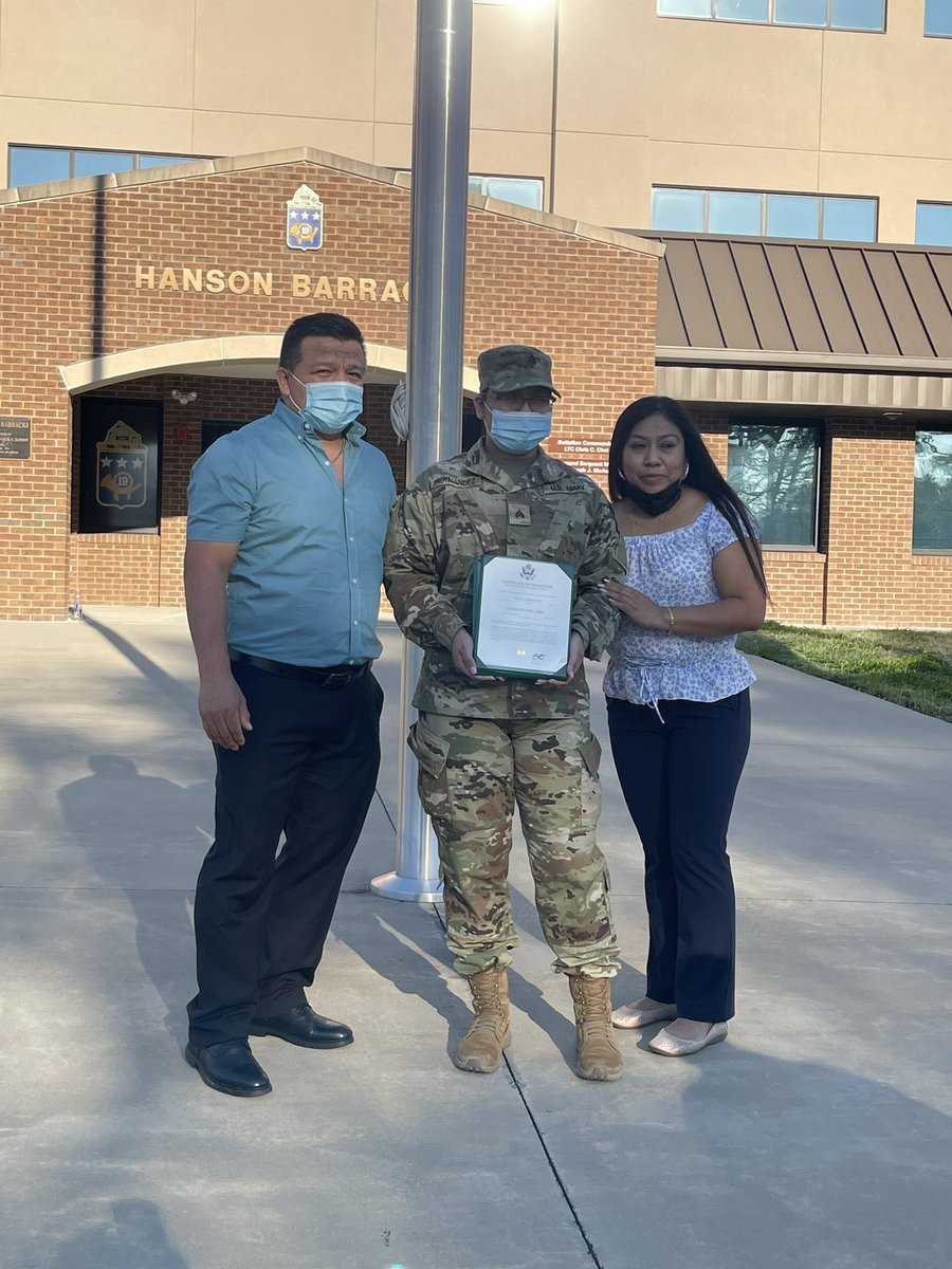 AxeCompanyOSUT's tweet photo. Yesterday Axe Company inducted a new member into the Non-Commissioned officers ranks as we promoted SPC Hernandez, our Supply Clerk, to Sergeant! CONGRATULATIONS!  @RockForce7 @rockforce6 @198thOSUT @FortBenning https://t.co/5kV1M6A7GX