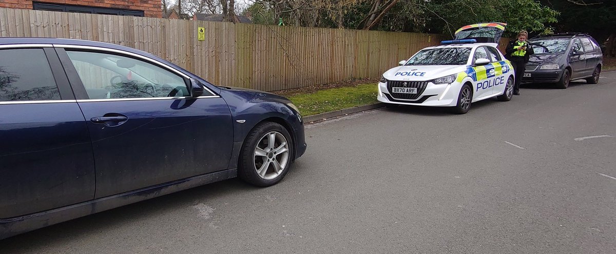 StAlphegeWMP's tweet photo. Team out on #opguardian patrol awaiting the seizure of one vehicle when another comes along!
Both cars off the streets for document and insurance offences.
#DVLAunsafe #nicemotor #community #Police https://t.co/IuULvvkinD