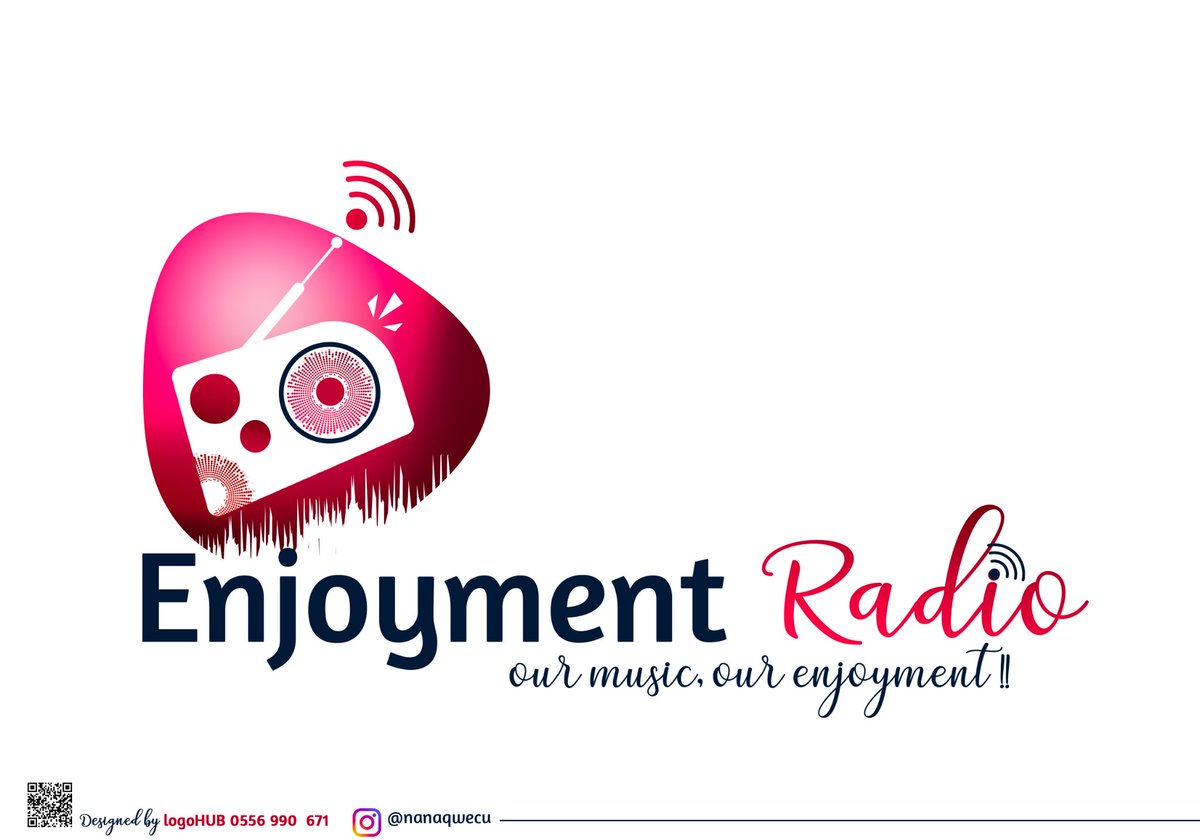 LogoHubGH's tweet photo. @DBLACKGH I sent you this in your mail but I'm also putting it out here. #EnjoymentRadio #design #logoHub designed it. https://t.co/bCGO3DArYy