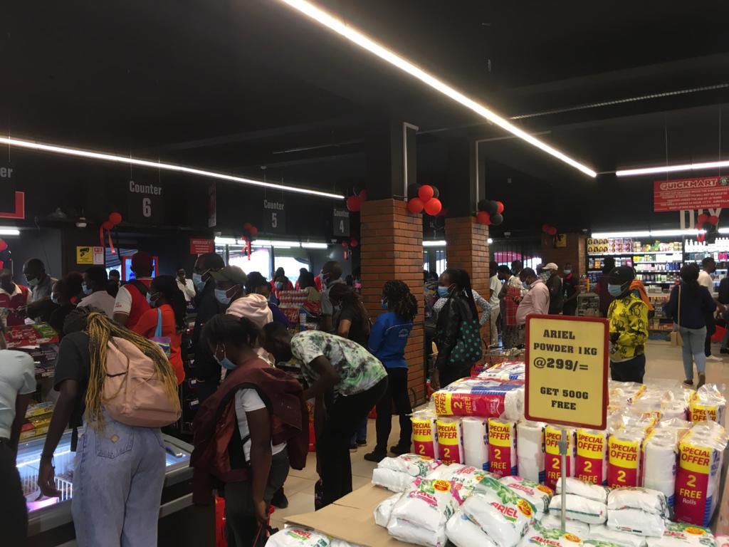 QuickmartKenya's tweet photo. We’d like to thank you all for making your way to #QuickmartPioneer.
We are delighted to serve you! 🥳🥳🥳
#TukoFresh #TukoEasy #TukoTaoPioneer #Quickmart38 #CrazyQuickOffers https://t.co/WiKNsdHcdS