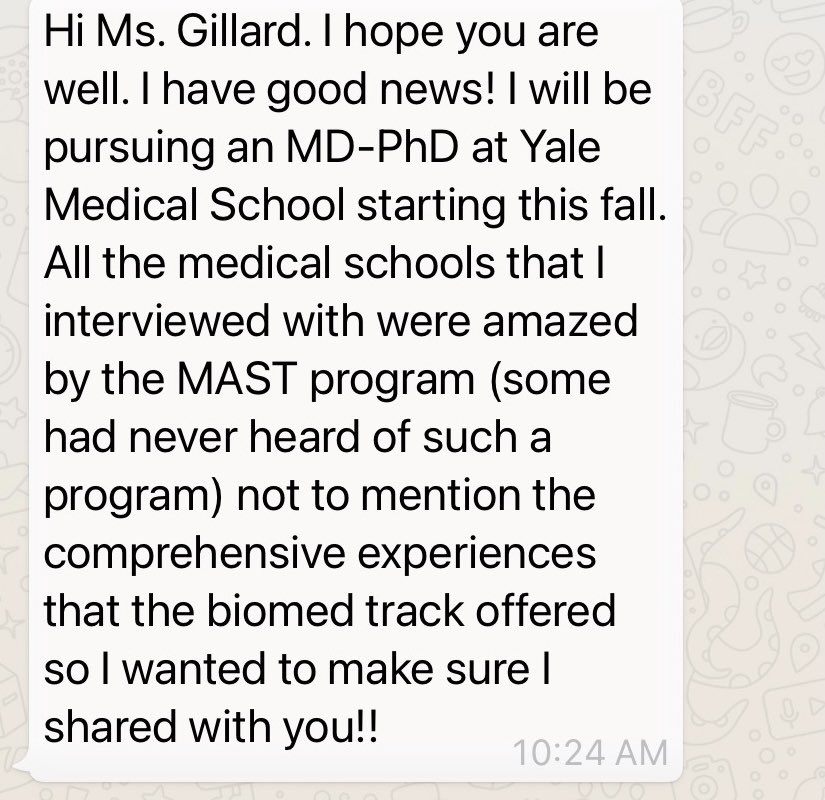 MASTMedical's tweet photo. We just love getting texts from our alumni, especially when they’re sharing amazing news like acceptance to @yale  Medical School! Congratulations Saeed we are so incredibly proud of you #CO2017 #futureDoctor https://t.co/GMX0WU9bMO