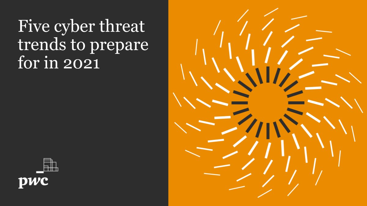 PwC's tweet image. 2020 saw a significant change in the cyber threat landscape. Explore 5 threat trends we believe will continue to pose a risk this year -- including ransomware &amp;amp; supply chain risks -- and how you can respond: pwc.to/3qRVrJn