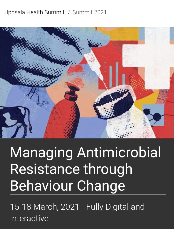 I'm so excited to have obtained a grant to attend the  🌍 summit 'Managing Antimicrobial Resistance Through Behavioural Change' organized by @Ua_HealthSummit  
🔗 : uppsalahealthsummit.se/summit-2021/ 
#AMR #BehaviouralChange
