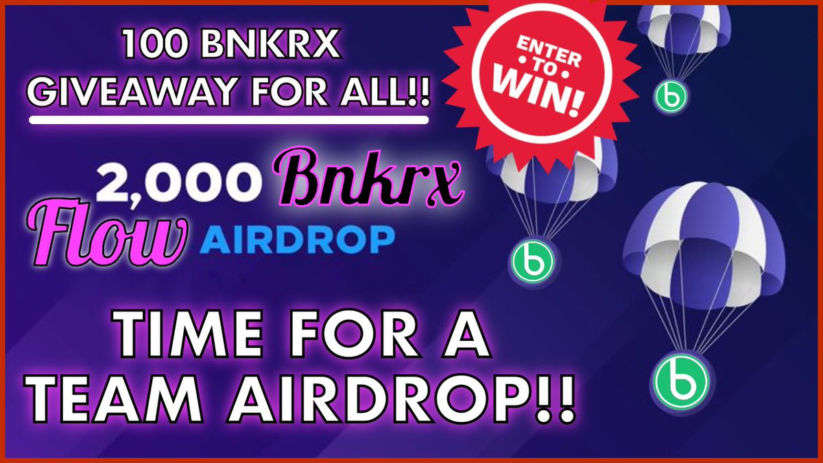3D_Crypto's tweet photo. TIME FOR A FLOW TEAM AIRDROP! πͺ 2000 BnkrX Airdropped To Team Flow Accounts π 100 BNKRX GIVEAWAY π - https://t.co/MLGHWucGKl #bankrollflow #flowv12 #flowrewards #bankrollrewards #BTC #tron #TRX #cryptocurrency #cryptotwitter #ALTSEASON #bnkrx #bnkr $bnkrx $bnkr $trx $bnb $btc https://t.co/5FkWczUBEZ