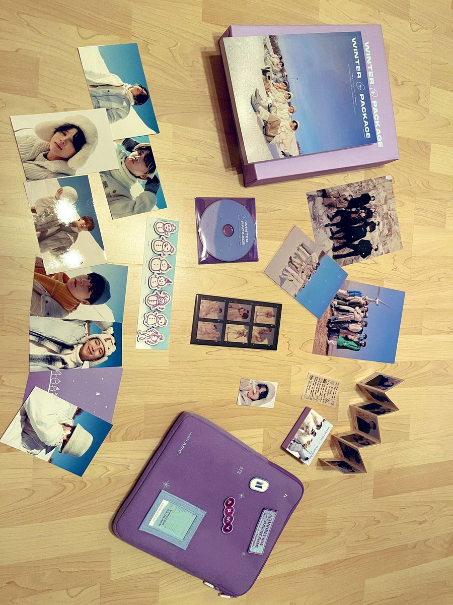 sugaknucklehair's tweet photo. my #winterpackageBTS came today and it is so wonderful 🥺💜 thank you @BTS_twt https://t.co/Rs0qf0VMcb