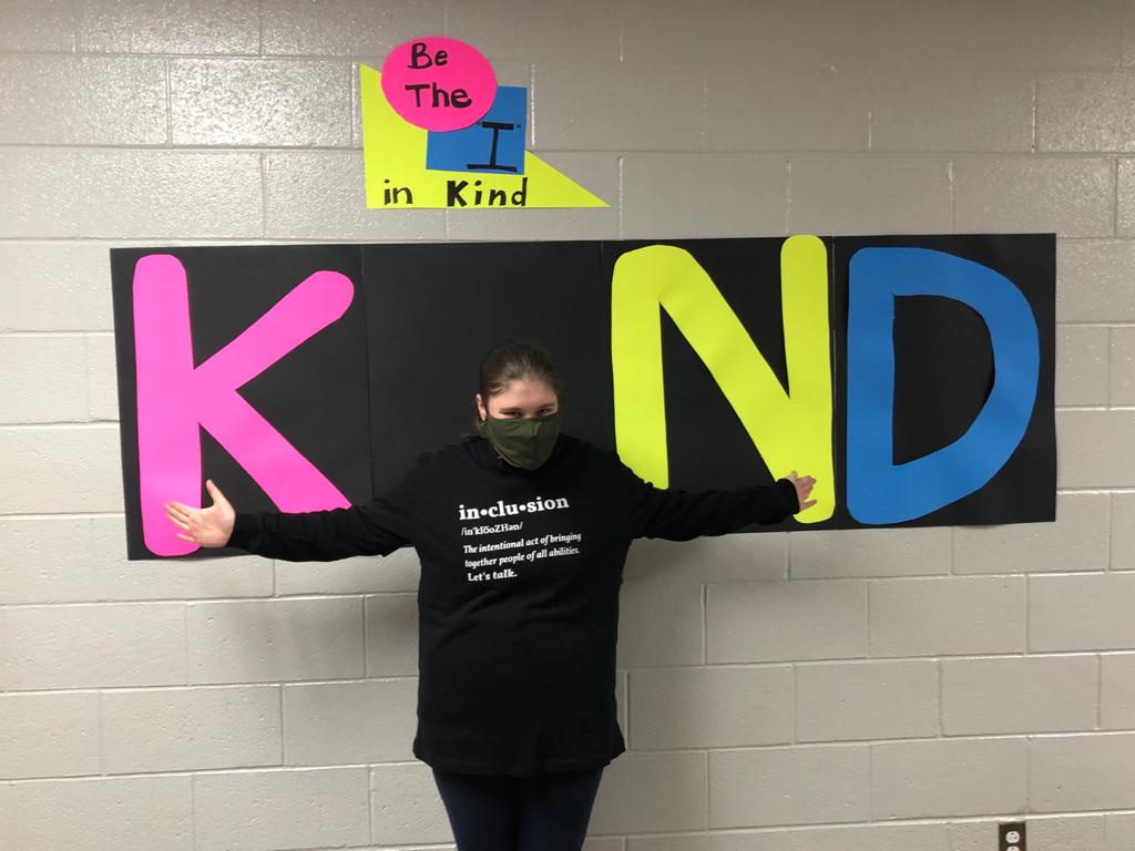 Join Cailey, Alli, Mrs. Cindy &amp; Mrs. Heather and be the "I" in Kind! <a href="/NorthScottHS/">North Scott High School</a> #respectweek <a href="/soiowa/">Special Olympics IA</a> #nslancers