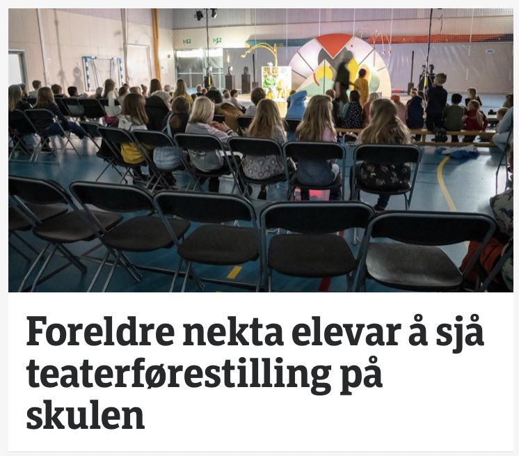 ARindestu's tweet photo. Spiller teater. Skaper debatt. Ei fire år gammel forestilling som fortsatt e meget aktuell. Heia mangfold❤️ https://t.co/yLXitDjaJG