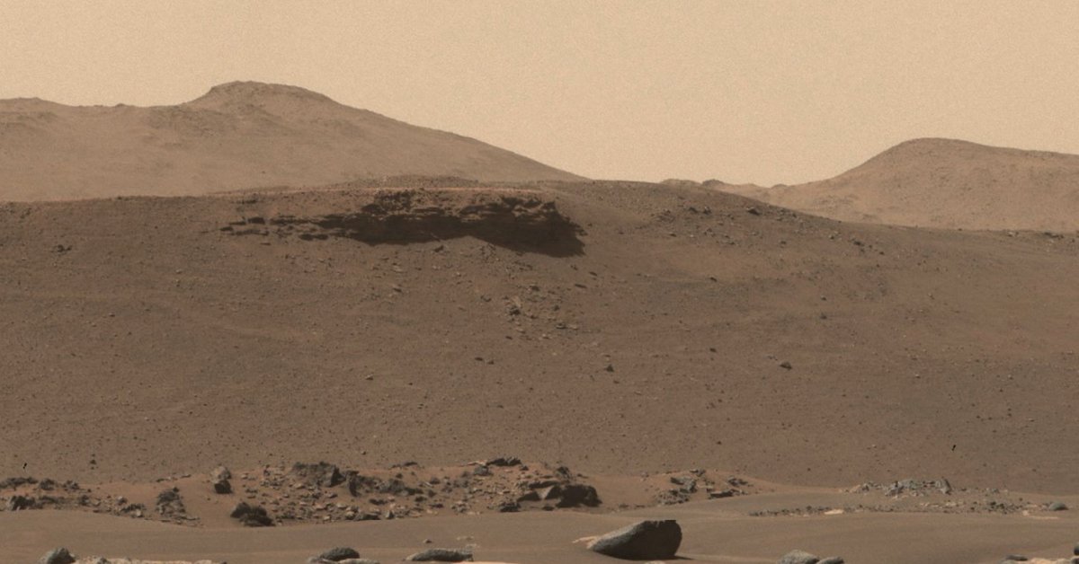 rocky Martian landscape of hills