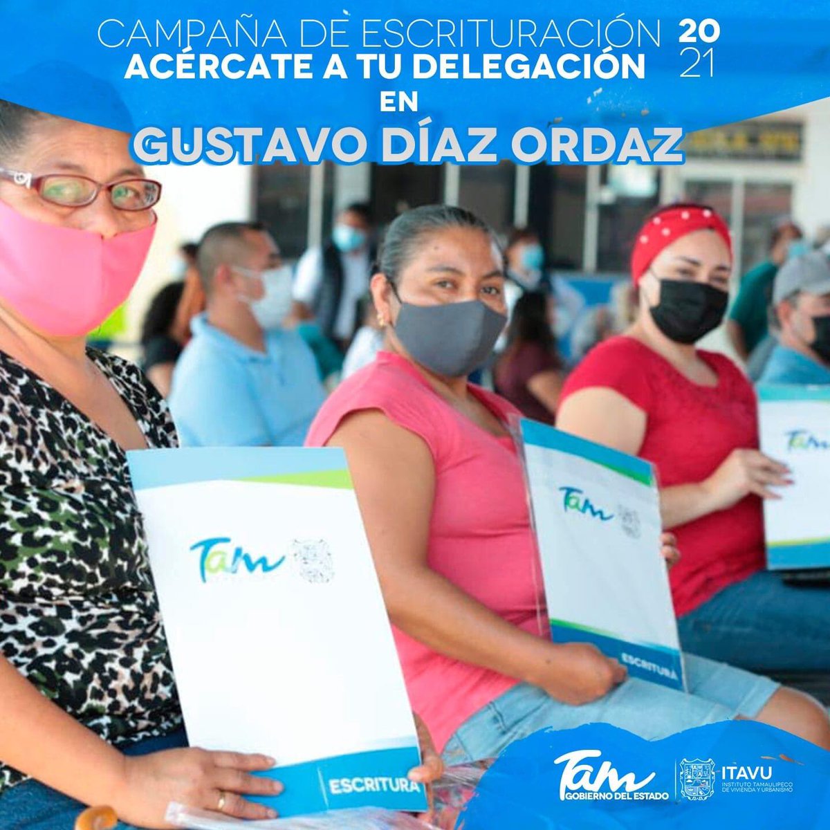 CAMPAÑA DE ESCRITURACIÓN Gustavo Díaz Ordaz 2021. 

Te invitamos a acercarte a tu delegación del ITAVU, aprovecha la campaña de ESCRITURACIÓN 2021.
Estamos ubicados frente a la Presidencia Municipal.