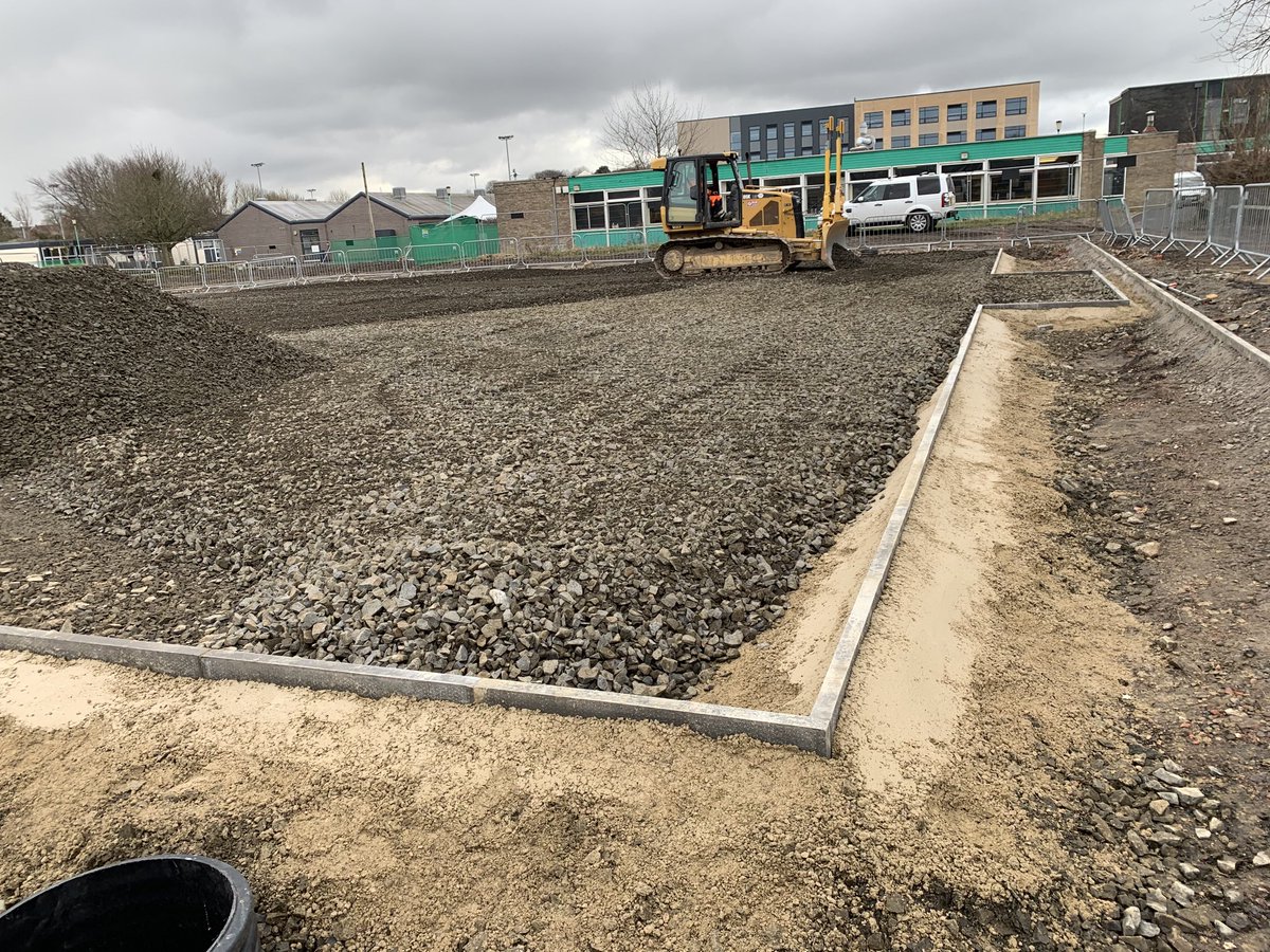 DFearnclssports's tweet photo. Great progress by the civils team this week with the stabilising layers being installed MUGA almost ready for surfacing and macadam courts well on way @CLSsport site in Northeast #qualityinstallations https://t.co/ML5sW3lkzJ