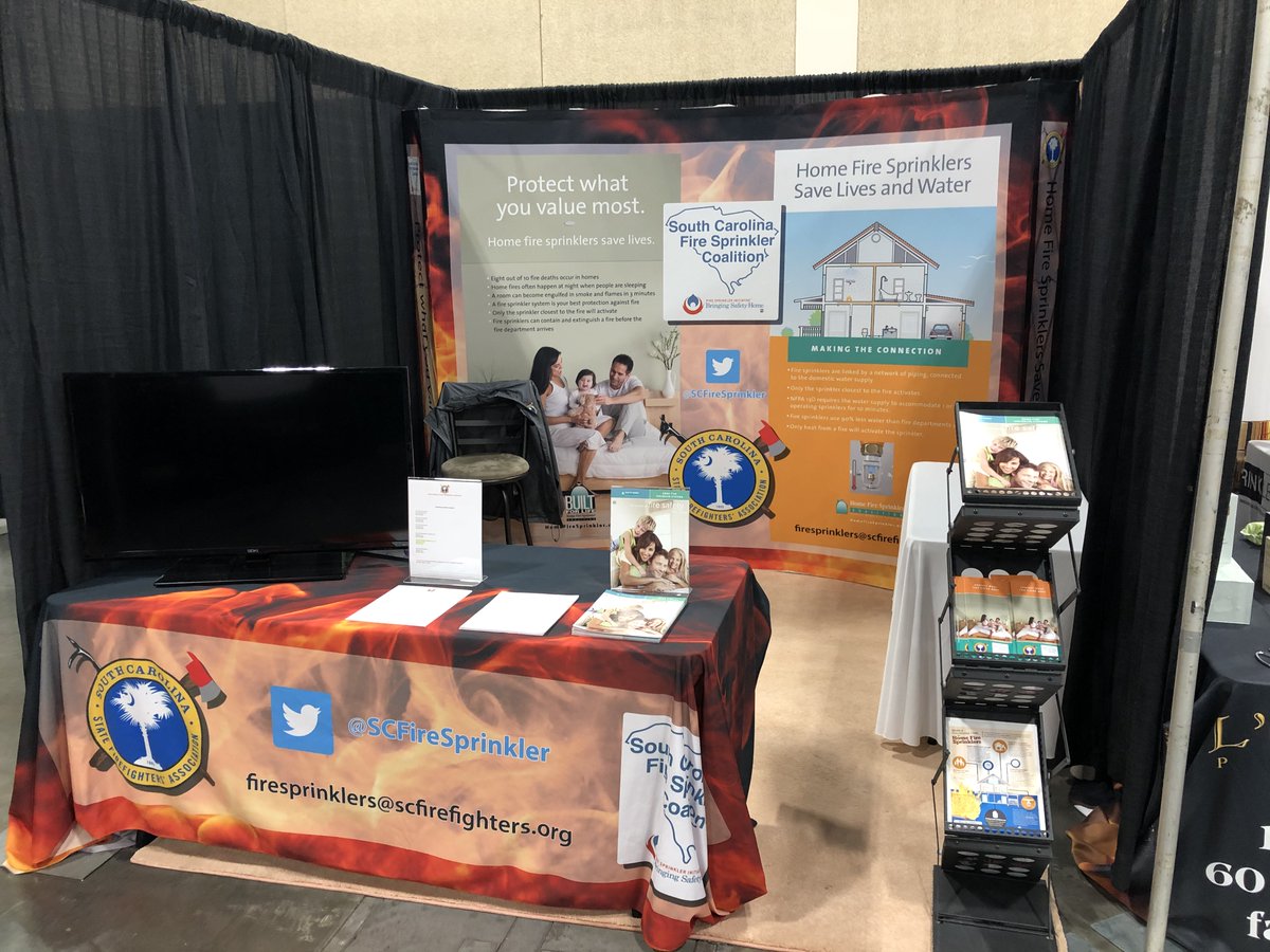 scfirefighters's tweet image. Join #SCSFA &amp;amp; SC Fire Sprinkler Association this weekend for the Columbia Home &amp;amp; Landscape Expo. homeshowcenter.com/overview/colum…
We will have staff on hand to educate homeowners on home fire sprinklers &amp;amp; answer questions. For more info on #residentialsprinklers scfirefighters.org/resources/fire…