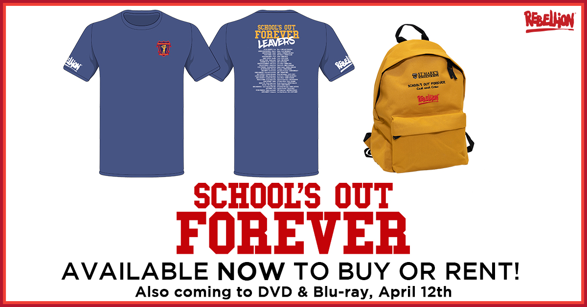 We have a #SchoolsOutForever t-shirt, bag and iTunes Digital copy for five lucky winners! RT &amp; tag your survival gang in the comments below to be in with the chance to #Win!

Terms &amp; Conditions: bit.ly/SOFComp