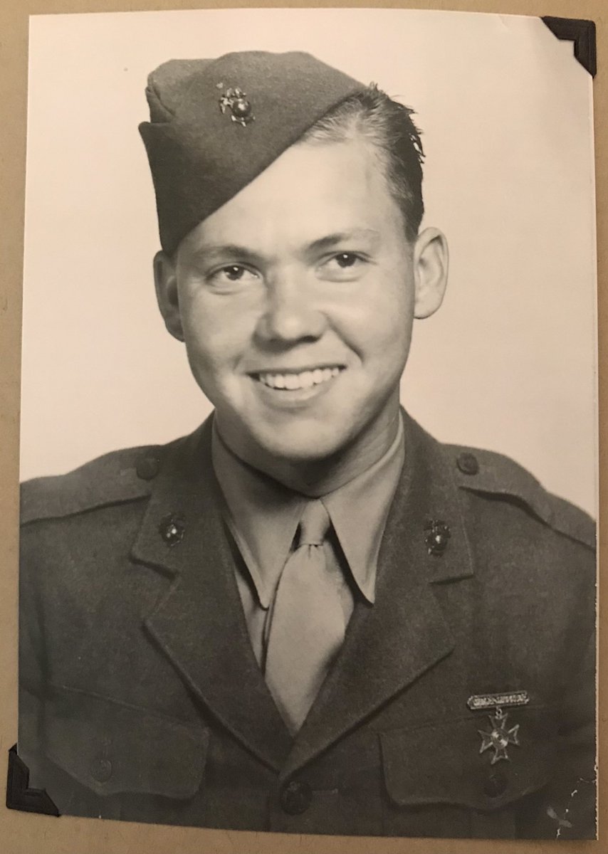 JohnCullinane15's tweet photo. On March 19, 1945 over 800 Sailors &amp; Marines were killed aboard the USS Franklin, less than 50 miles from the Japanese mainland. USMC W. Harding Hagen, my uncle was one of them. He was 24 &amp; his body was never found. #NeverForget🇺🇸 https://t.co/9tVYKerpZV
