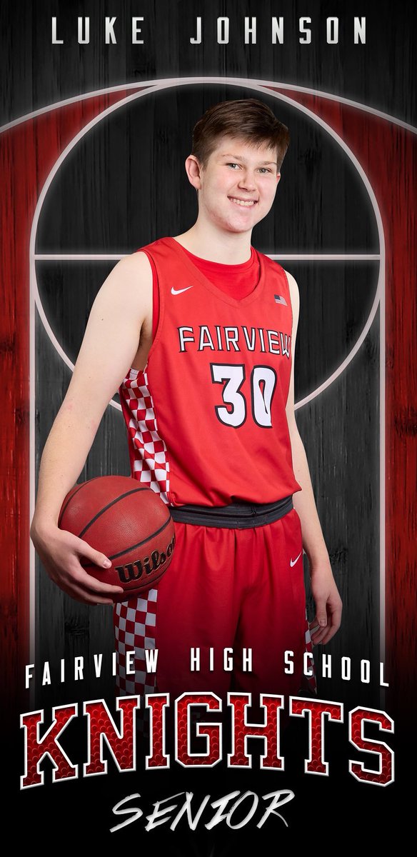 #30 Luke Johnson- Luke has worked hard on his game and it shows. His ability to play multiple positions and his high basketball IQ will be missed. Luke is always looking for ways to support his teammates. We are so thankful for all you’ve done for FHS basketball! #seniorknight