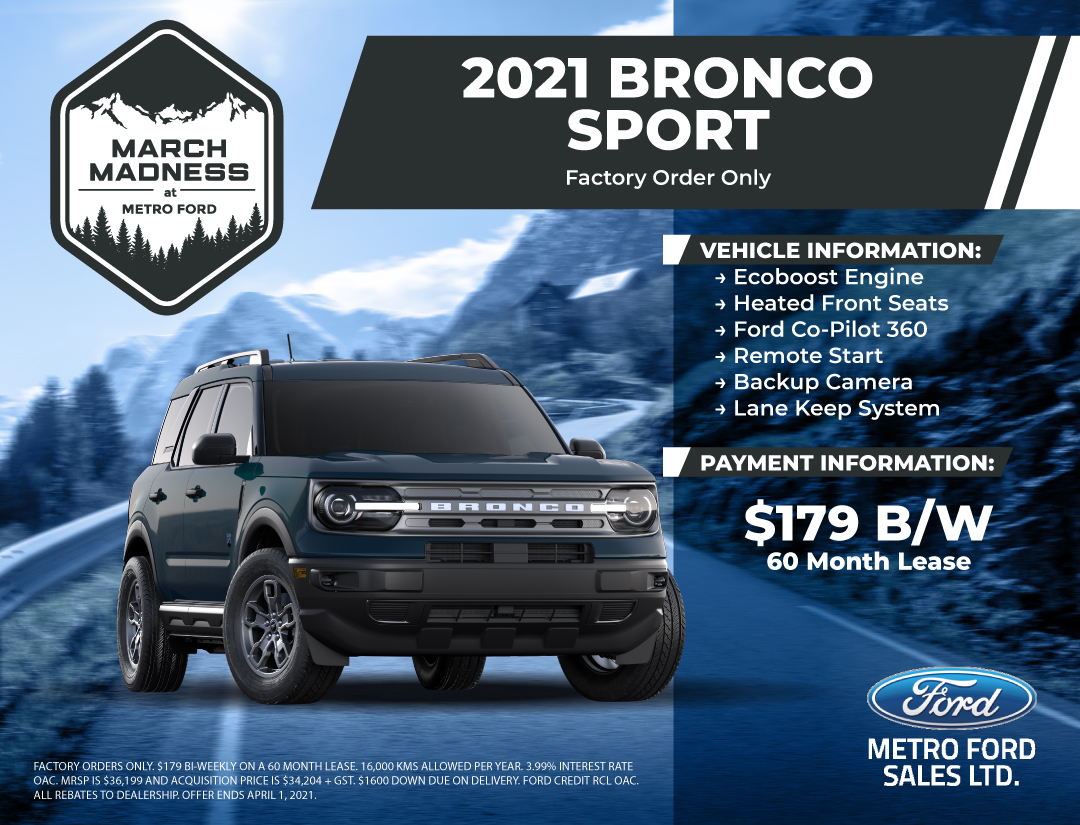 Metro_Ford's tweet photo. March Madness is on now at Metro Ford! This month we have fantastic leasing offers available on both in-stock and factory ordered vehicles.  Visit https://t.co/1HyjlrAuXo for details!
#MarchMadness #Ford #YYC #YYCliving #Bronco #BroncoSport #F150 https://t.co/ZtlVtEJkRJ